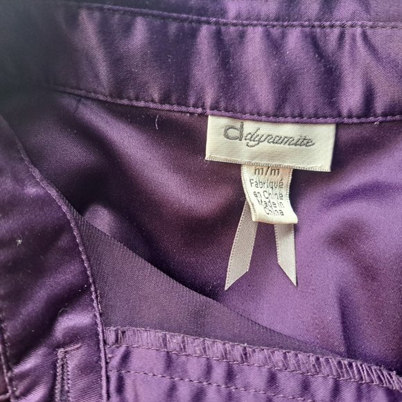 Purple satin shirt - Picture 4 of 4